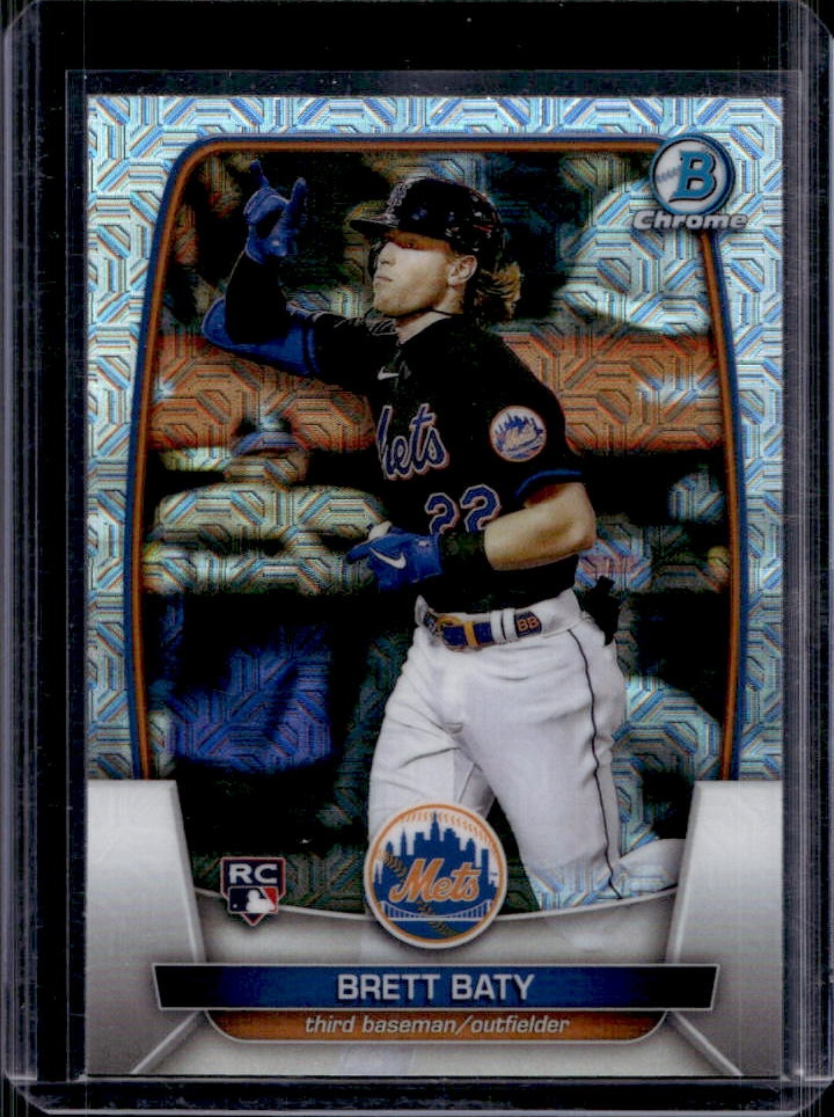 2023 Bowman Mega Box Brett Baty RC Mojo Refractor Rookie #80 Mets