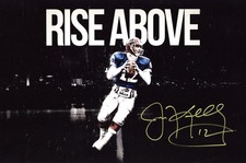 Jim Kelly Signed Buffalo Bills Rise Above Photo 12x18 Poster