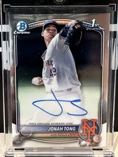 🔥2025 Bowman Chrome 1st Jonah Tong Auto #CPA-JTO Mets📈