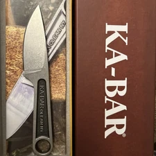 New KA-BAR 1119 Light black tint Forged Wrench Knife with Sheath & Belt Clip USA