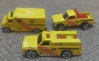 Hot Wheels ORIGINAL Yellow Paramedic Rescue Vehicles Lot Of 3  Vintage