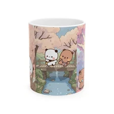 Bubu & Dudu Cute Animal Ceramic Mug, Cozy Tea Cup, Adorable Gift for Animal Love