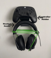 XBOX / PlayStation Controller Headset Wall Mount Holder Stand No Screws Needed