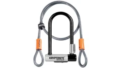 Kryptonite KryptoLok U-Lock - 3.25 x 7", Keyed, Black, Includes 4' cable and bra