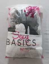 Sexy Basics Women's Racerback Ruched Bralette 5-Pack EH6 Multicolor Large NWT