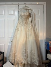 Tulle & lace Gown wedding dress, Jewel by David's Bridal, strapless with beads