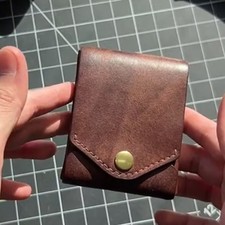 Minimalist Mans Black PU Leather Cardholder Case Wallet Cards Cash EDC Pocket