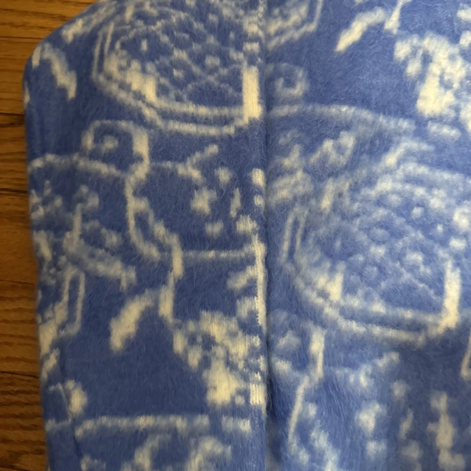 Nuevo sin etiquetas Moncler Grenoble Talla 3 Azul Estampado Esquí Suéter Unisex Foto 4 de 4