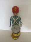 J. Chein & Co. USA Tin Litho Parade Drummer Boy- Vintage Wind Up Toy WORKS ~ USA
