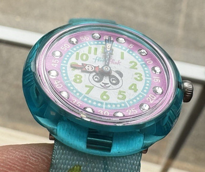2014 Flik Flak FBNP034 Bamboo Party Panda Watch