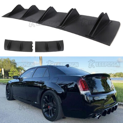 10 Fins Rear Diffuser Bumper Spoiler Lip Splitter For Chrysler 200 2011-2017