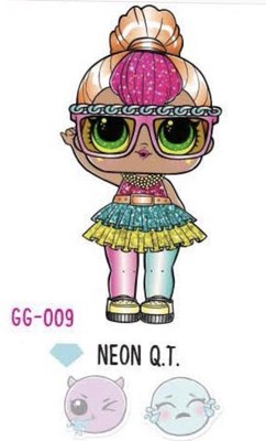 neon qt lol doll glam glitter