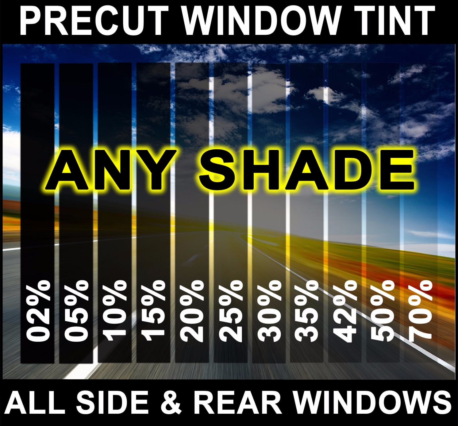 Nano Carbon Window Film Any Tint Shade PreCut All Sides&Rears for MERCEDES-BENZ