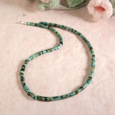 African Turquoise Beads Choker Healing Dainty Anxiety Relief Women Necklace Gift