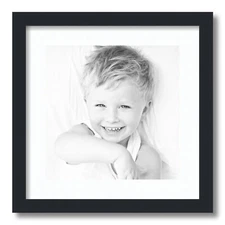 ArtToFrames Matted 16x16 Black Picture Frame with 2" Mat, 12x12 Opening 3926