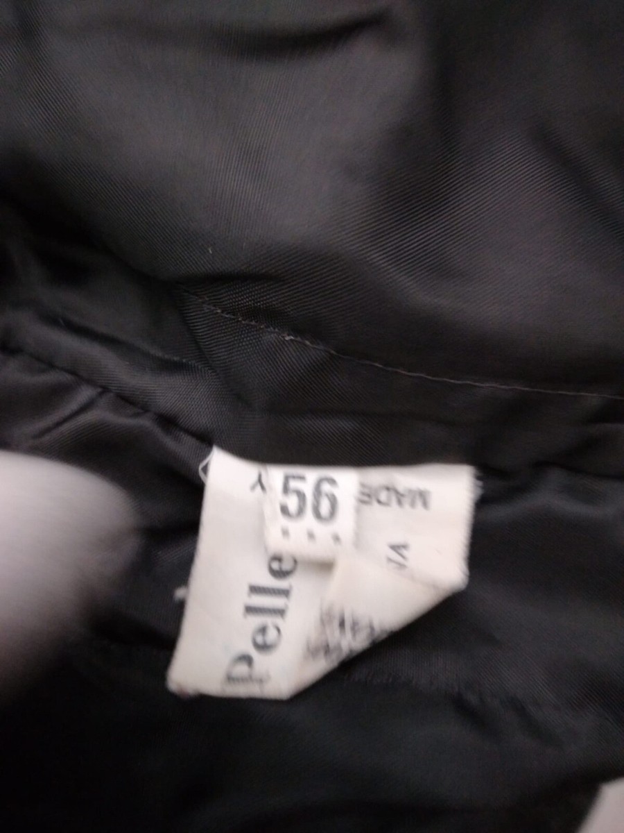 Real Leather Jacket Used Men Size 52 Black XYC1176L | eBay