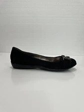 Sofft Black Suede Flats With Silver Accent Women’s Size 8.5