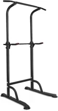 Power Tower Workout Dip Station Pull Up Bar, Height Adjustable Multi-Function