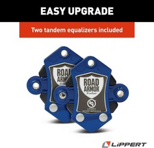 Lippert Road Armor Shock-Absorbing Trailer Equalizer Tandem Axle Kit, Blue