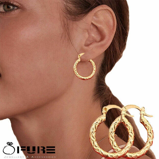 Hypoallergenic gold online huggie earrings
