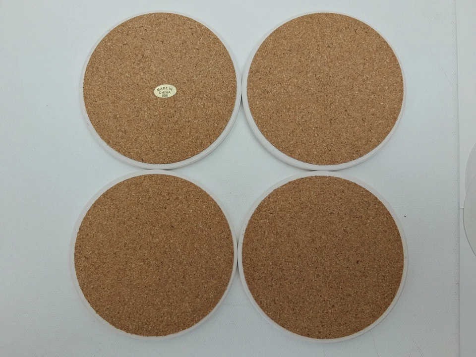 Cypress Home Springtime Bliss Piedra Absorbente Juego de 4 Posavasos con Soporte NUEVO Foto 4 de 4