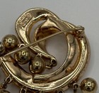 Crown Trifari Ball Collar Necklace & Clip Earrings Set 1950s Gold Tone Fringe — photo 8