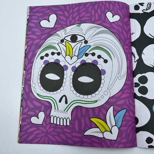 Libro para colorear Vision Street Skull of Rock para adultos Día de los Muertos Día de Muertos - Imagen 5 de 24