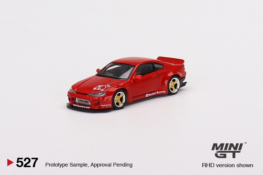 Mini GT - Nissan Silvia (S15) Rocket Bunny Red - MGT00527 (RHD) -1 