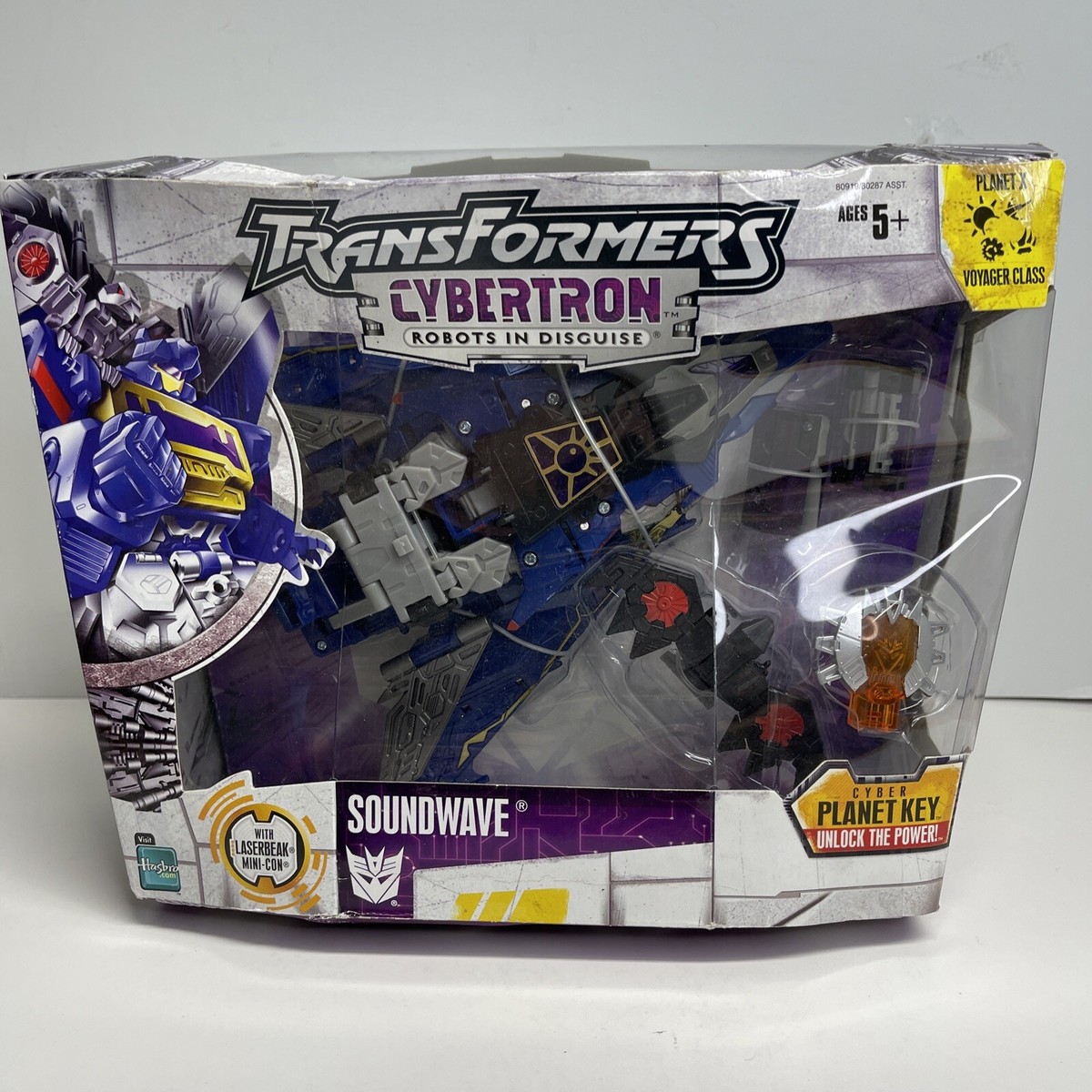 Transformers Cybertron SOUNDWAVE w/ LASERBEAK Voyager Class