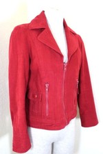 Marc JACOBS Red Denim Cotton Zip Jacket Sz 4 5 6 Small