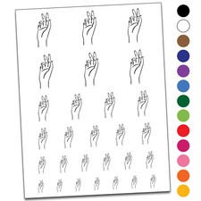 Gentle Hand Palm Temporary Tattoo Water Resistant Set