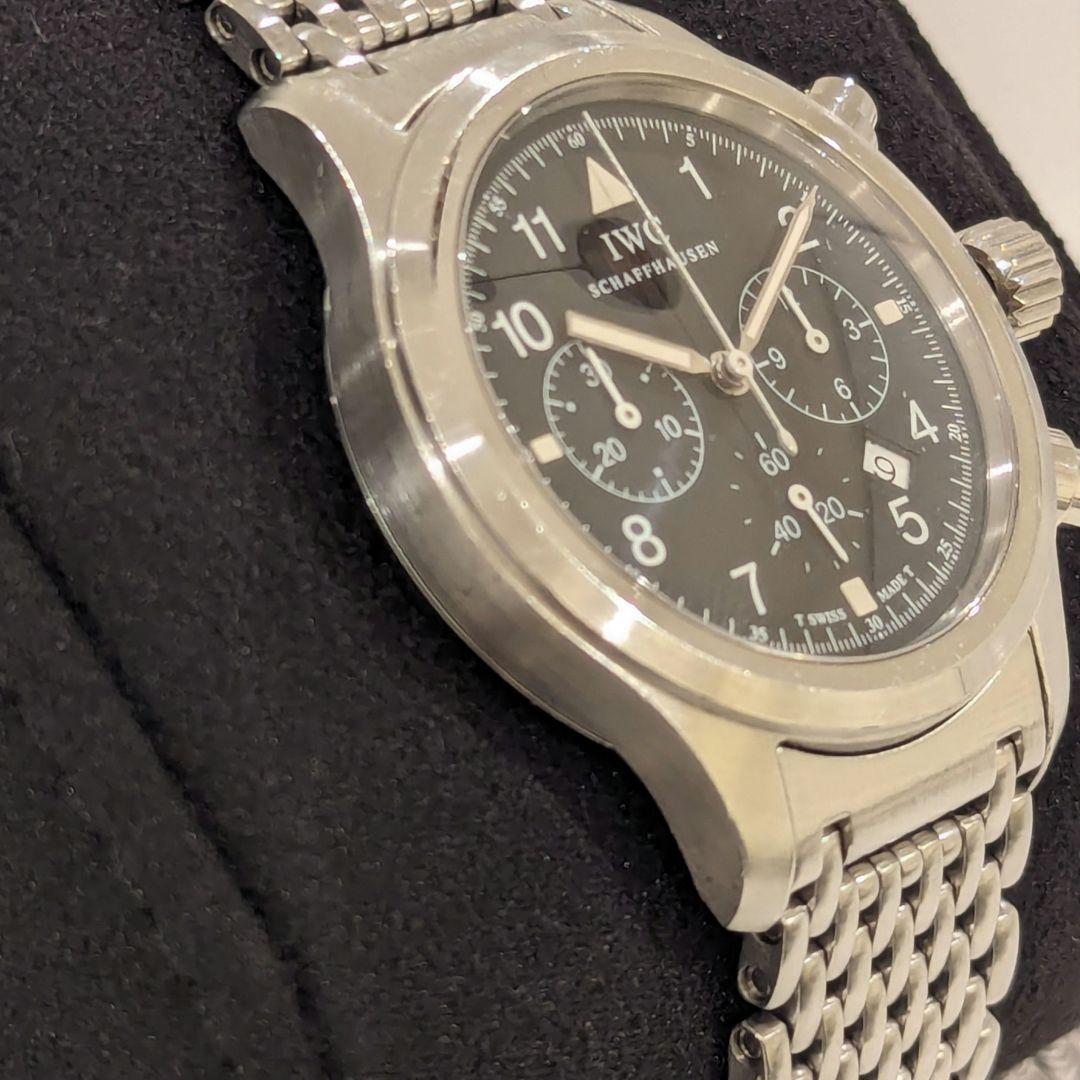 IWC Flieger Chronograph Mecha Quartz Watch IW374002 Tritium Silver