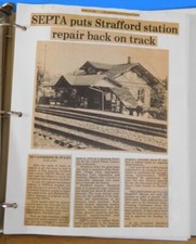 Strafford Train Station Scrapbook Documenting 1999 Restoration 2 Inch Binder