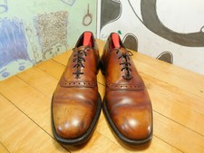 Allen Edmonds "Polo" Brown Leather Oxfords Men's 9.5AA Made in USA Truly Vintage