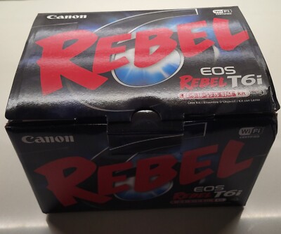 NEW Canon Rebel EOS Rebel T6i Digital SLR Camera EF-S 18-55 Lens+Flash+Case