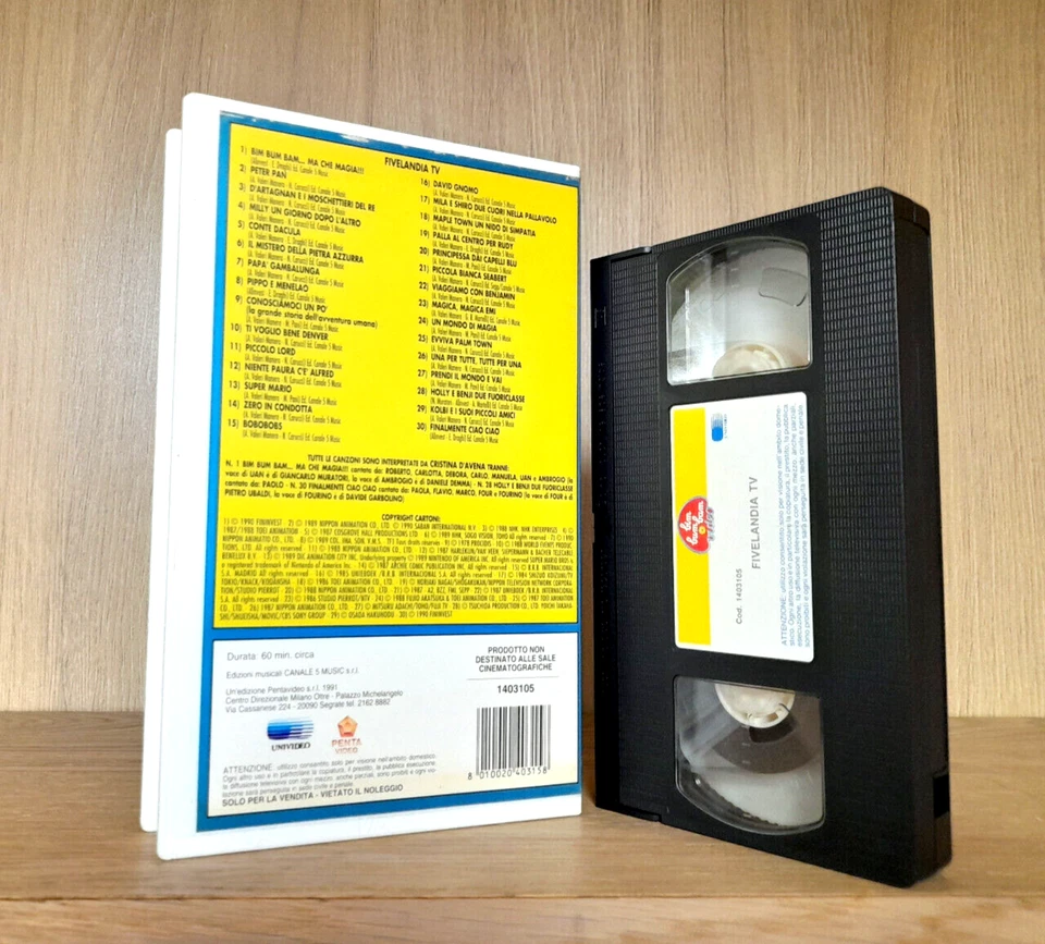 FIVELANDIA TV _ Cristina D'Avena _ VHS Five Rercords _ Bim Bum Bam Video - Immagine 2 di 2