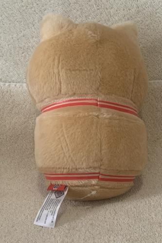 Peluche Amuse 2010-2019 TAN LUCKY CAT avec FLEUR peluche 8x5 - Excellent état - Photo 3/4