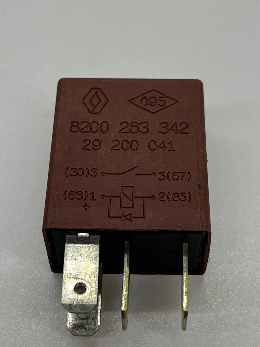 GENUINE RENAULT G.CARTIER 4 BLADE 12V 20A RELAY BROWN 8200 263 342 