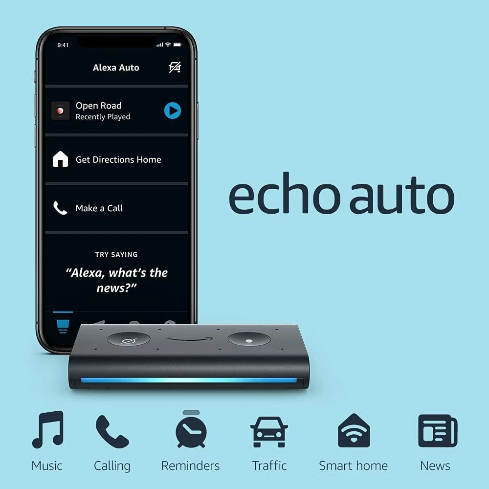 New Echo Auto- Hands-free Alexa in your car with your phone Includes Vent  Mount