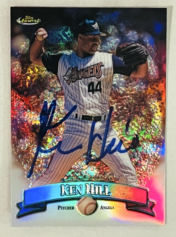 Ken Hill SIGNED AUTOGRAPH 1998 Topps finest refractor #219  ANGELS Pitcher