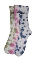 Adidas X3 Pack Tie Dye Socks Mixed Colours UK Size 11-12.5