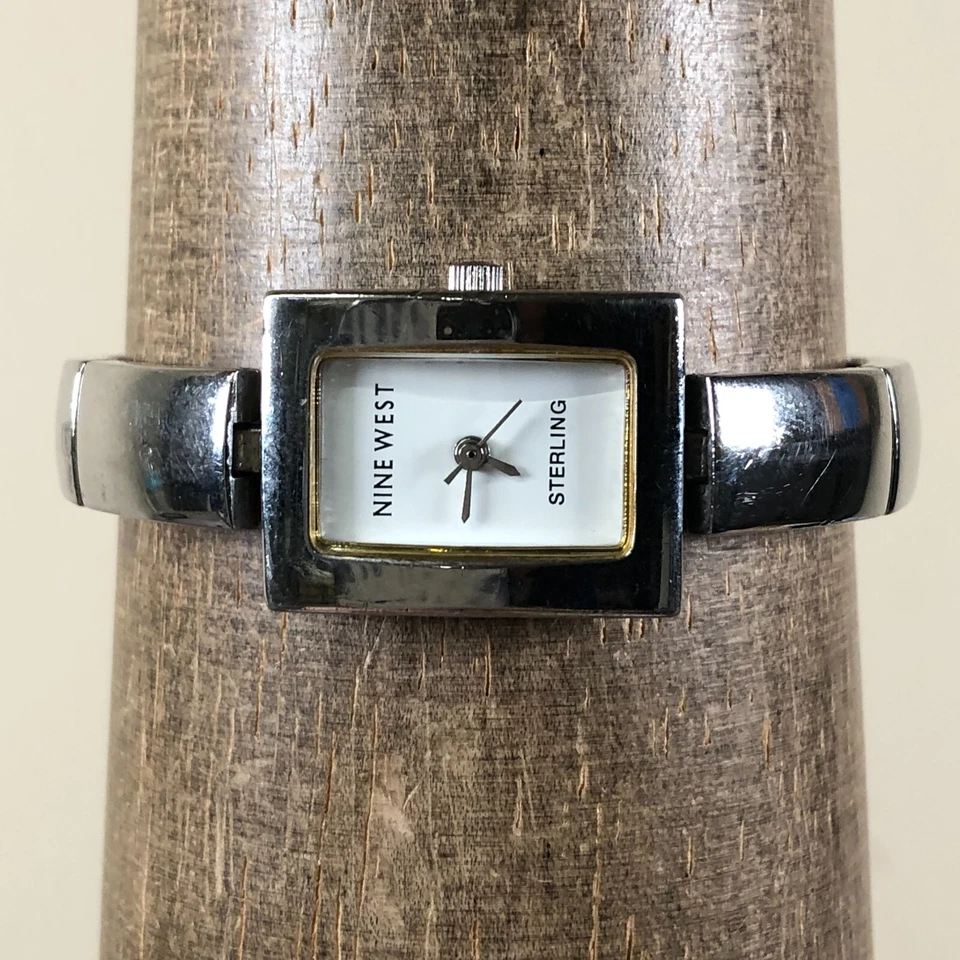 Nine West Women 9W/1013 Fashion Sterling Silver Tone Quartz 18mm Watch 6 1/4" - Image 2 of 4