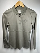 Samshield Women’s SMALL Sage Green  Polo Shirt  Crystal   Horseback Riding NWOT