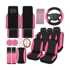 BBTO 43 Pcs Bling Car Accessories Set for Women Front Seats and Rear Bench Po...