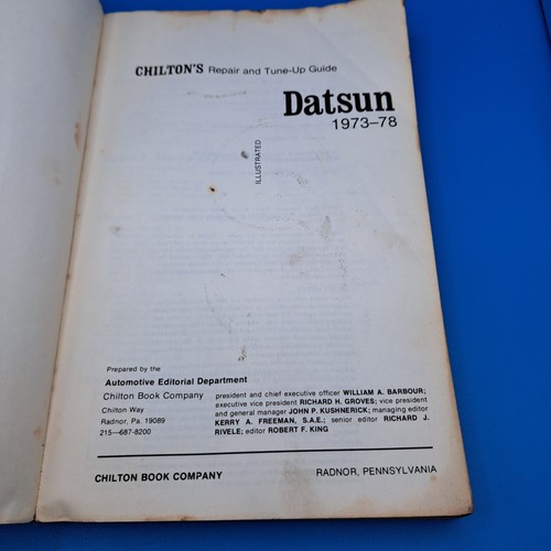 Chilton's 1973-78 Datsun Repair & Tune-Up Manual 510, 610, 710, 810, B210 & More - Bild 3 von 13