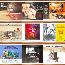 Horror & Western Half Sheet Movie Poster Lot (9) – Good / Poor **Gene Hackman**