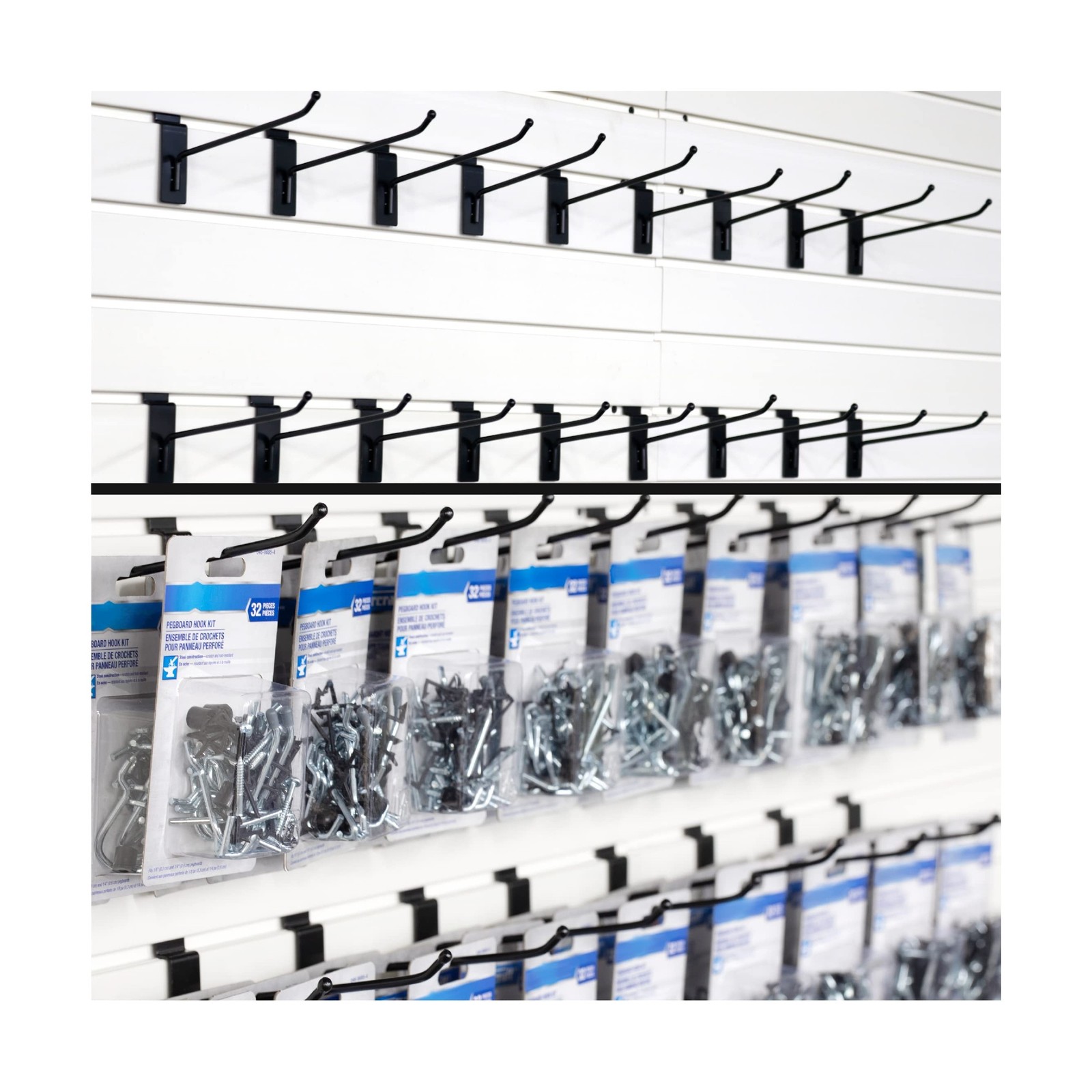 POETISKE Slatwall Hooks 32PC 4 Inch Slatwall Accessories - Heavy Duty Pegboar...