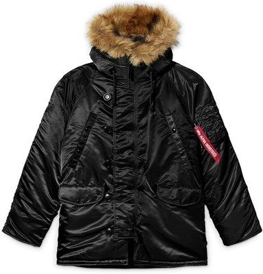 NEW Alpha Industries Men's Gen I N-3B Parka Black SMALL S COAT JACKET