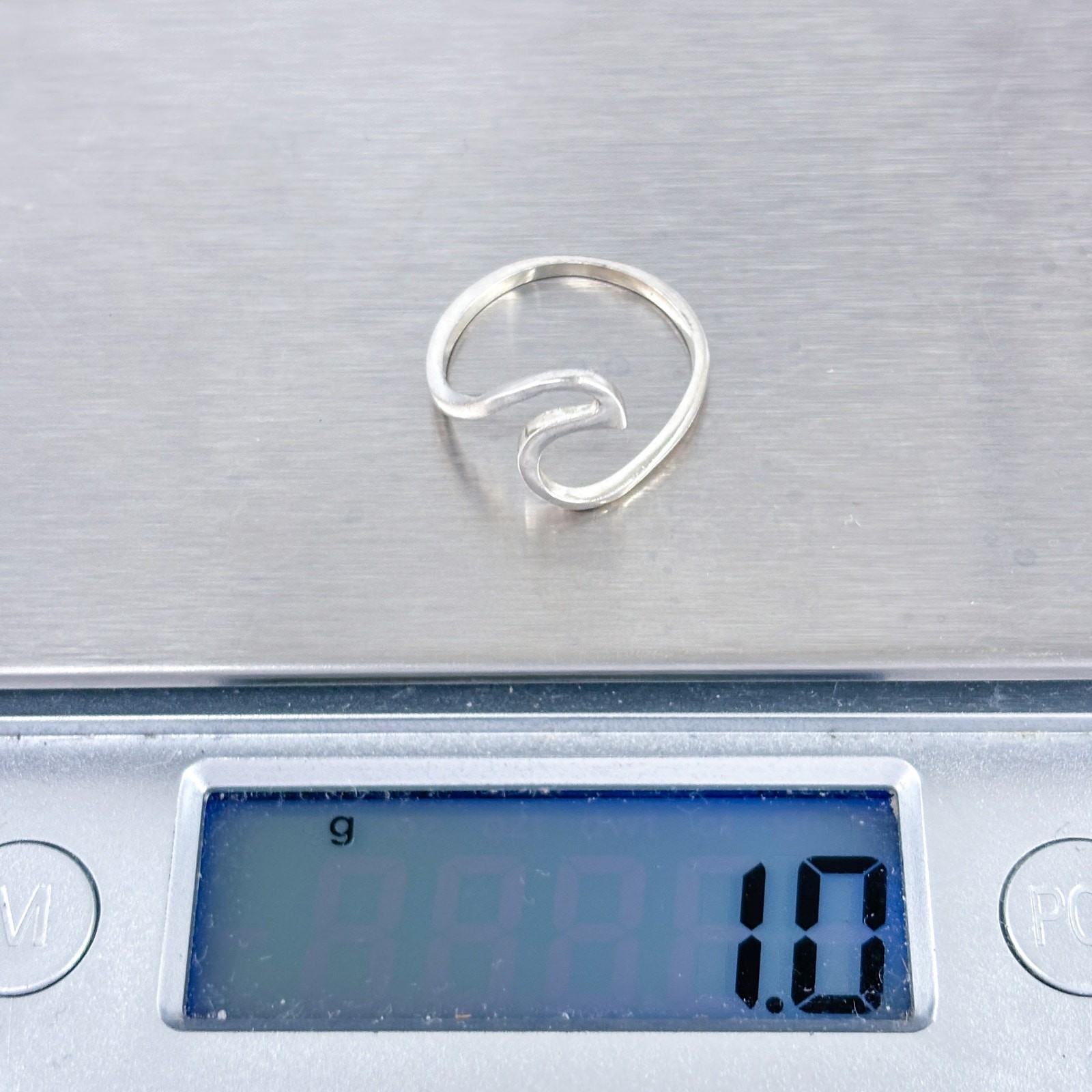 Vintage Sterling Silver 925 Stackable Wave Ring S… - image 9