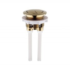 Dual Flush Push Button For Close Coupled Toilet, Round & Square - Brass & Black